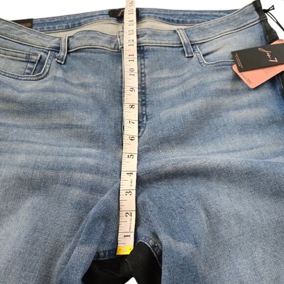 7FAM Jen7 Women's Mid-Rise Stretch Denim 50/50 Ankle-Skinny Jeans‎ Plus Size 18 - Picture 8 of 16